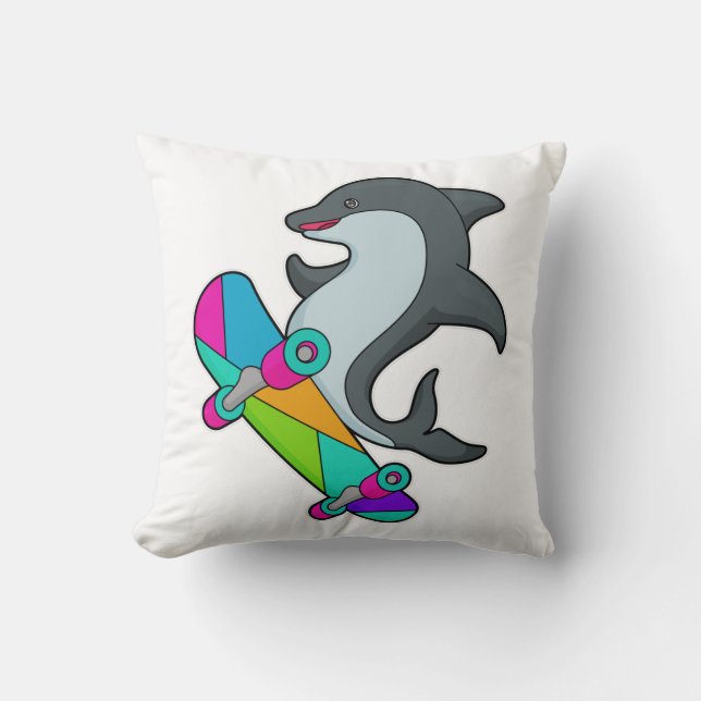 Dolpin as Skater with Skateboard Cushion (Front)