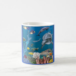 Dolpins art coffee mug