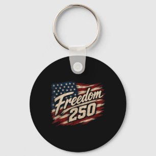 Dom 250 Patriotic Aamerican Flag Usa Independence Key Ring