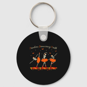 Dom Democracy Truth Skeleton Dancing Halloween  Key Ring