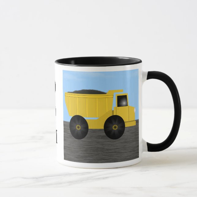 Dom Dump Truck Personalised Mug (Right)