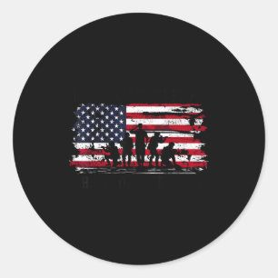 Dom Isn't Thank You Veterans Day Military Usa Flag Classic Round Sticker