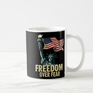 Dom Over Fear Statue Of Liberty Flag Graphic  Coffee Mug