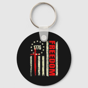 Dom Shirt Christian Faith Litical America Flag Cro Key Ring