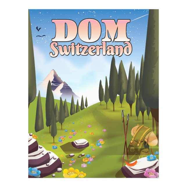 Dom Switzerland travel poster (Front)