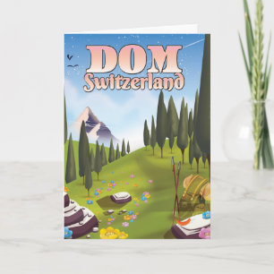 Dom Switzerland travel poster Holiday Card