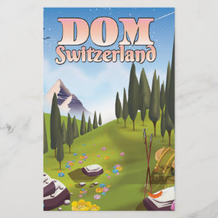 Dom Switzerland travel poster Stationery