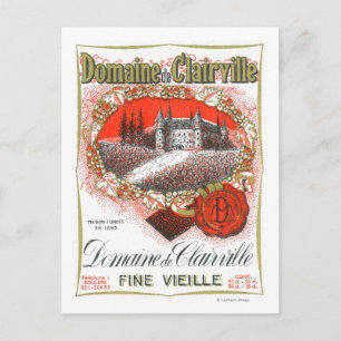 Domaine De Clairville Wine LabelEurope Postcard
