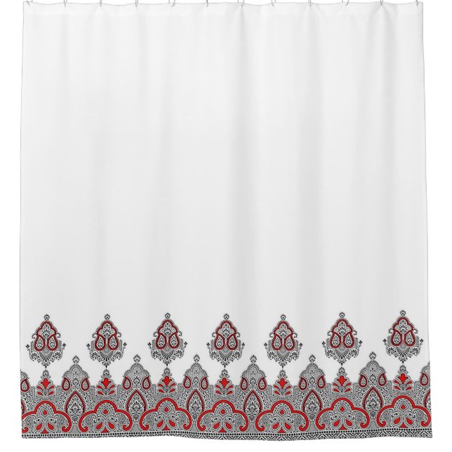 Dome of India Patterned Design Shower Curtain (Front)