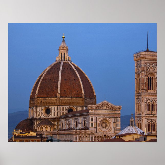 Dome of Santa Maria del Fiore Cathedral in warm Poster (Front)