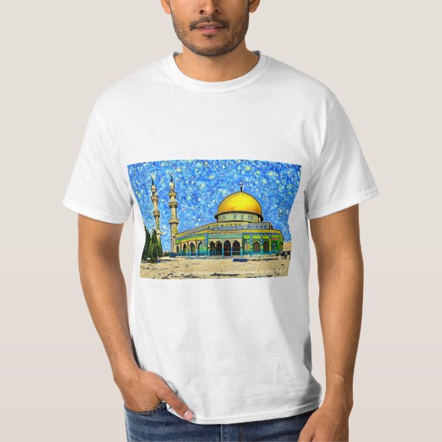 Dome of the Rock, Al-Aqsa on a T-Shirt (Front)