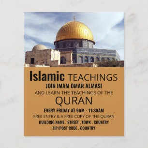 Dome of the Rock, Islamic Teaching Advertising Flyer