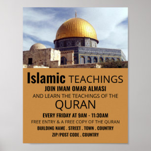 Dome of the Rock, Islamic Teaching Advertising Poster