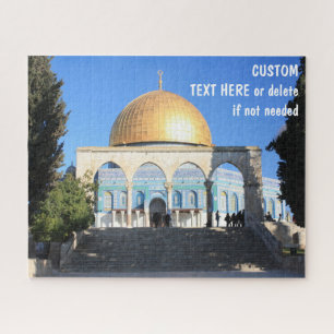 Dome of the Rock, Jerusalem, custom message option Jigsaw Puzzle