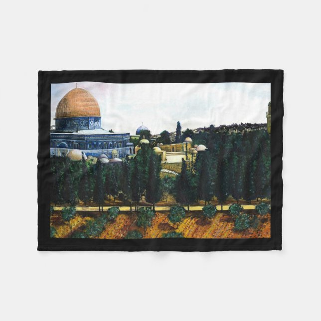 Dome of the Rock, Jerusalem Fleece Blanket (Front (Horizontal))