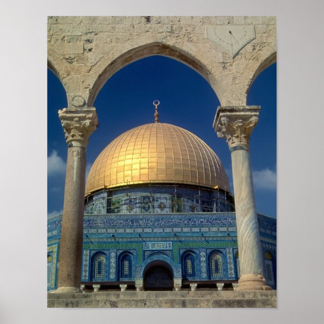 "Dome of the rock, Jerusalem" small poster (Front)