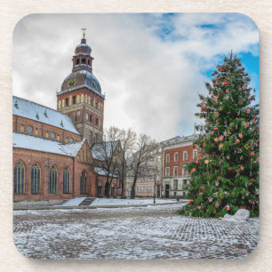 Dome square with Christmas tree in Riga Coaster