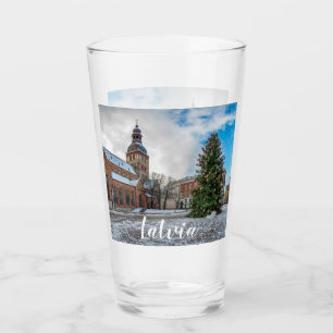 Dome square with Christmas tree in Riga Glass