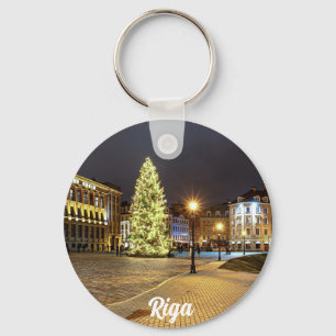 Dome Square with Christmas tree in Riga Key Ring