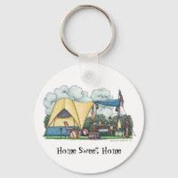 Dome Tent Camper Camping Key Chains HSH