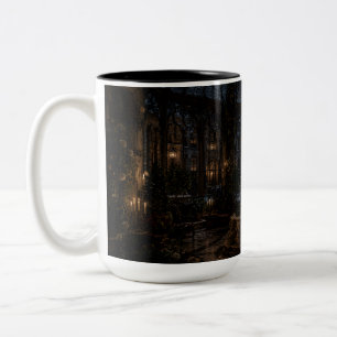 Domed Gothic Library Black Mug Soothing Savage