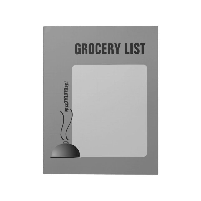 Domed Serving Platter Grocery List Notepad (Rotated)