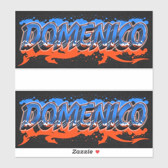 Domenico first name name Graffiti sticker (Sheet)