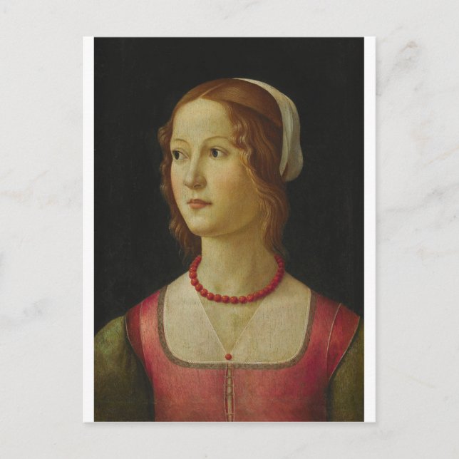 Domenico Ghirlandaio - Portrait of a young woman Postcard (Front)