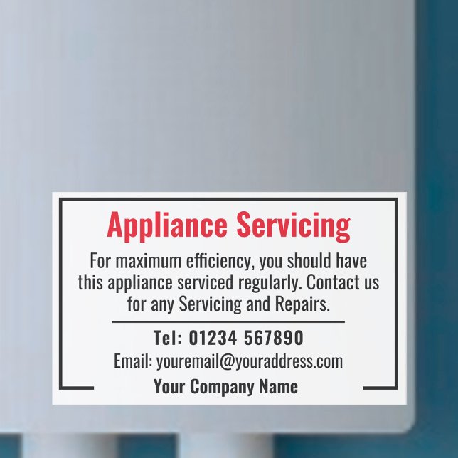 Domestic Appliance Servicing and Repairs Rectangular Sticker (Creator Uploaded)