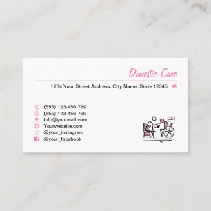 Domestic care. Home care. domiciliary care service Business Card