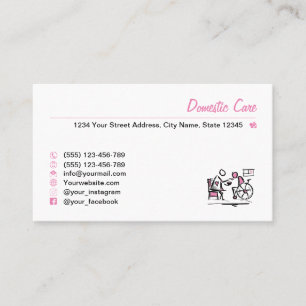 Domestic care. Home care. Domiciliary care service Business Card