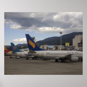 Domestic Chinese jet airliners lined up at Poster