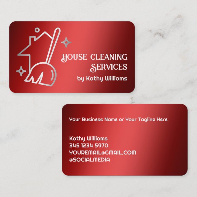 Domestic Cleaning Business Card (Front/Back)