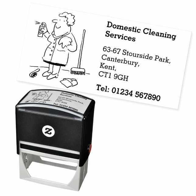 Domestic Cleaning Services Business Self-inking Stamp (Creator Uploaded)