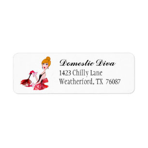 "Domestic Diva" Address Labels