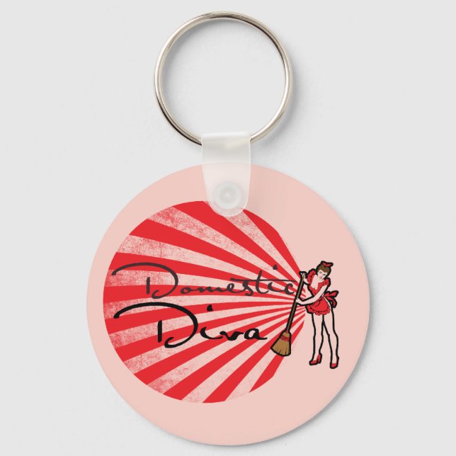 Domestic Diva Design Key Ring (Front)