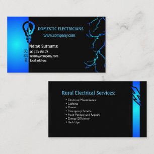 Domestic electricians business card
