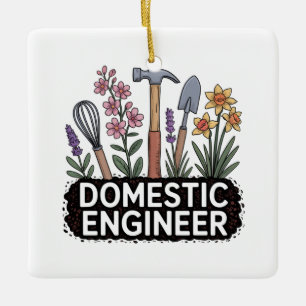 Domestic Engineer Ceramic Ornament
