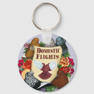 Domestic Flight Scroll Key Ring