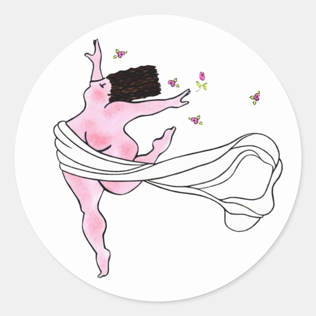 "Domestic Goddess” Classic Round Sticker (Front)