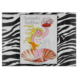 "Domestic Goddess" - Kiss the Cook! Cutting Board