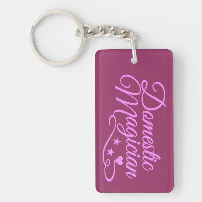 Domestic Magician custom key chain (Front)