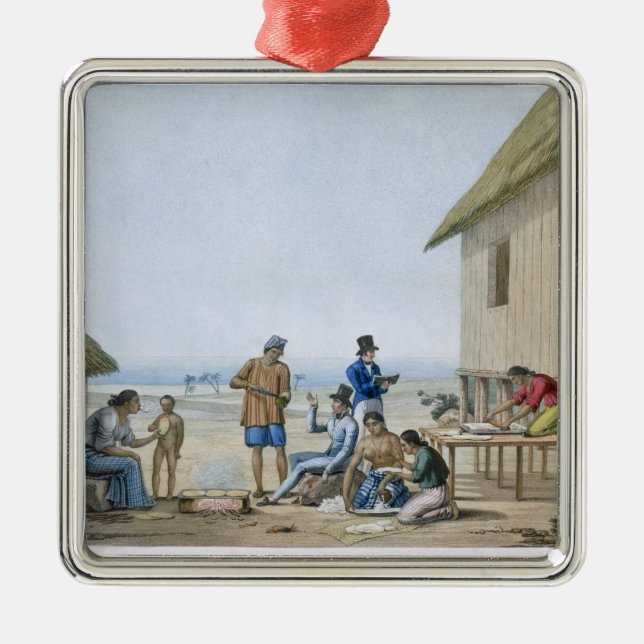 Domestic occupations, Agagna, Guam, Philippines, f Metal Tree Decoration (Front)