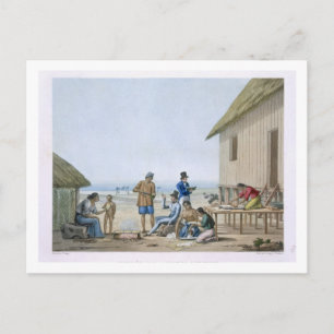 Domestic occupations, Agagna, Guam, Philippines, f Postcard