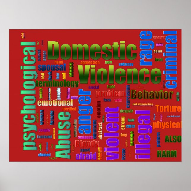 Domestic Violence Abuse Related Text Poster (Front)