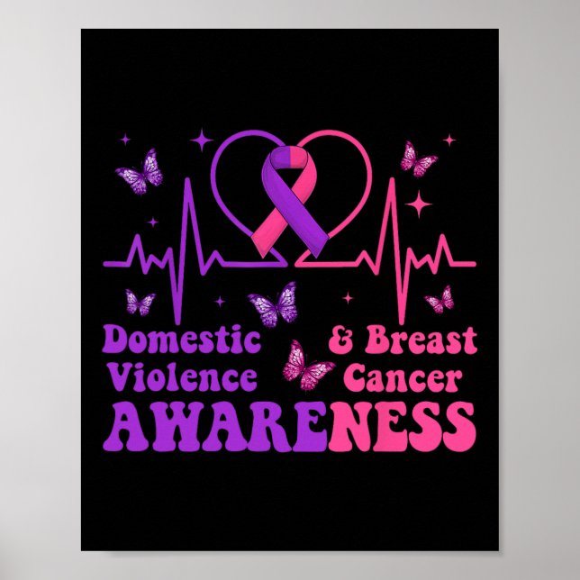 Domestic Violence &amp; Breast Cancer Awareness Mo Poster (Front)