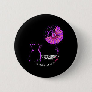 Domestic Violence And Breast Cancer Awareness Groo 6 Cm Round Badge
