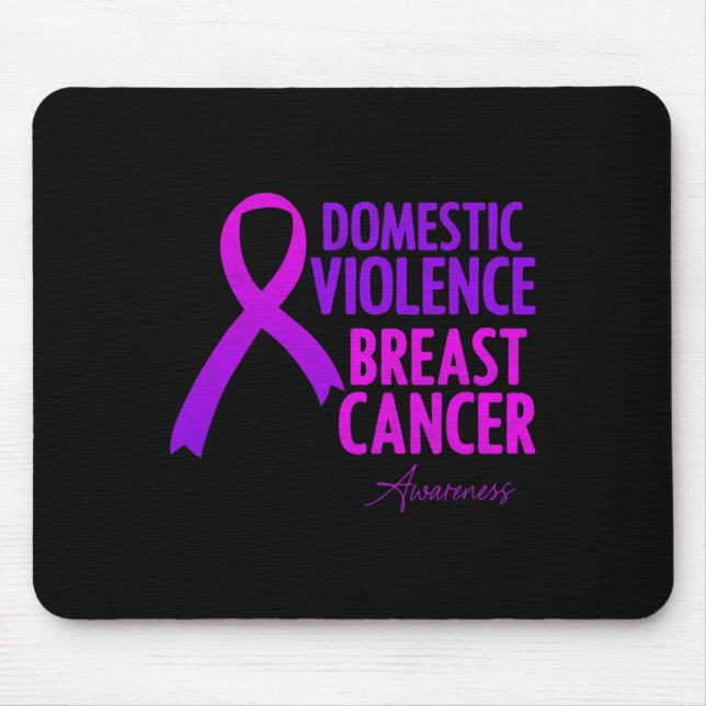 Domestic Violence And Breast Cancer Awareness Mont Mouse Pad (Front)