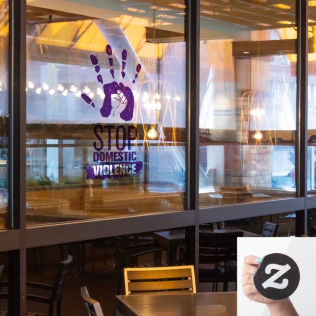 Domestic Violence Awareness (Restaurant Window)