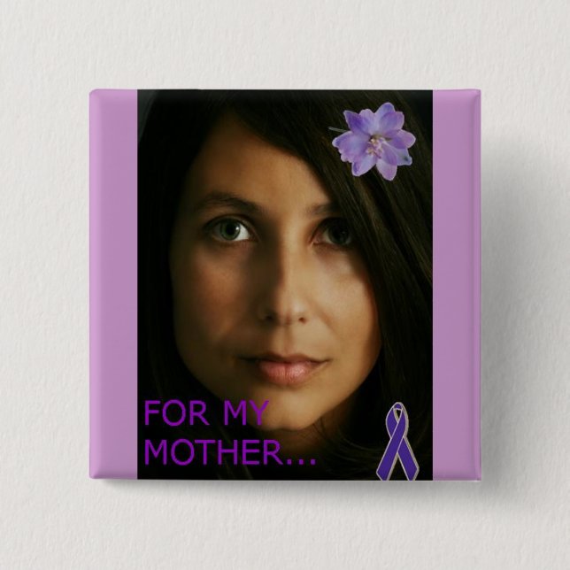 DOMESTIC VIOLENCE AWARENESS 15 CM SQUARE BADGE (Front)